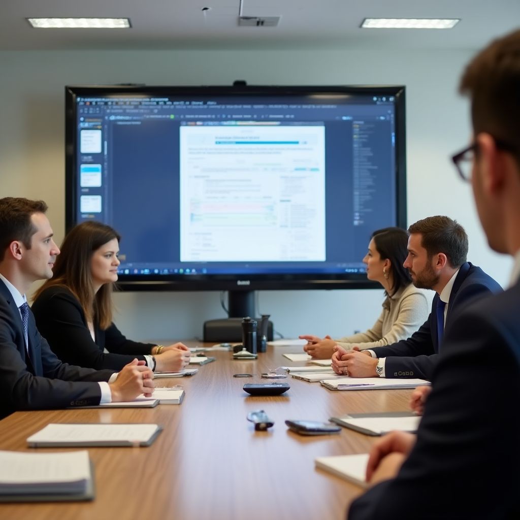 School digital transformation meeting